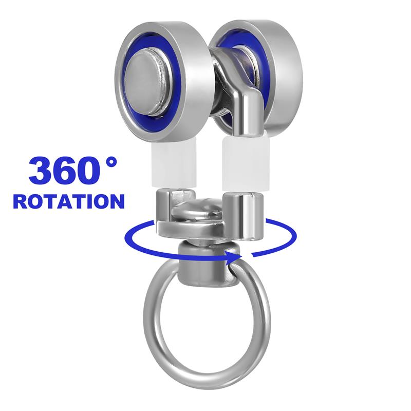 10Pcs Vorhang Zubehör Track Gleiter Haken Up Metall Pulley Stille Roller Schiebe Rad Hause Vorhang Metall Lager Rollen Hause