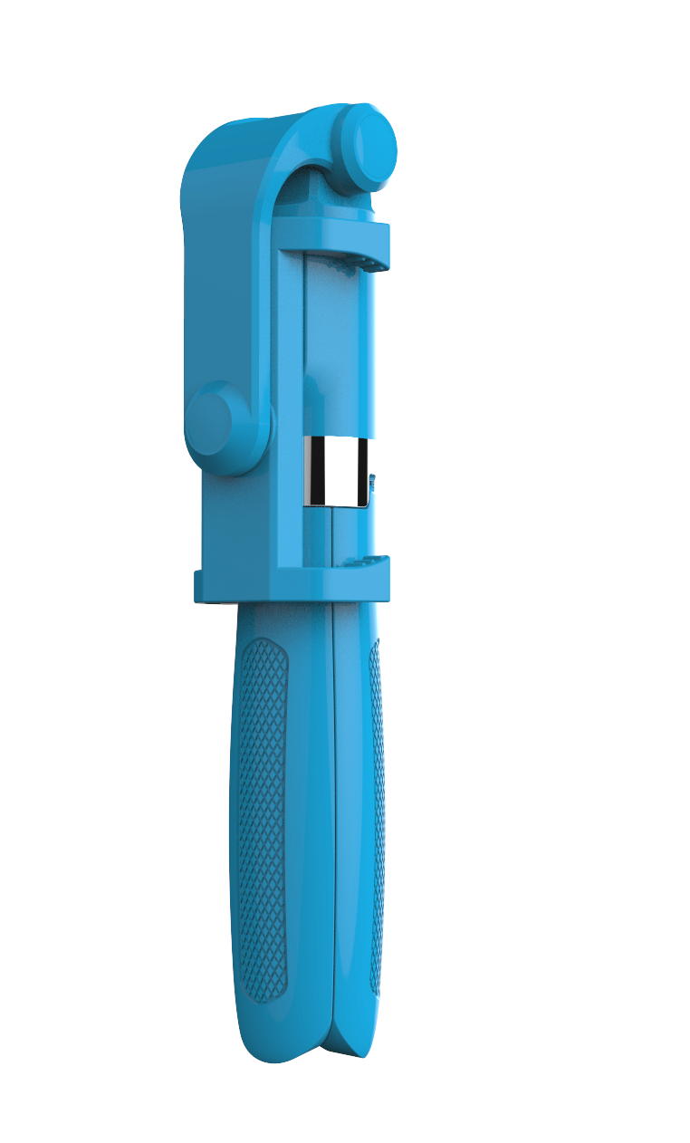 3 in 1 bluetooth monopod stativ stativ til xiaomi redmi note huawei iphone 11 xr 7 8 plus samsung mobiltelefon smartphone stativer: Blå