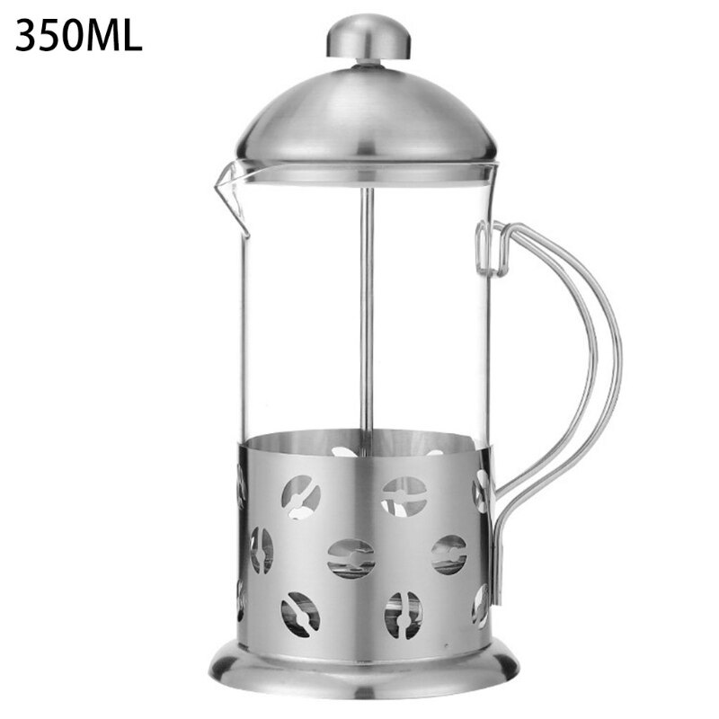 Manual Coffee Espresso Maker Pot Stainless Steel Glass Teapot Cafetiere French C