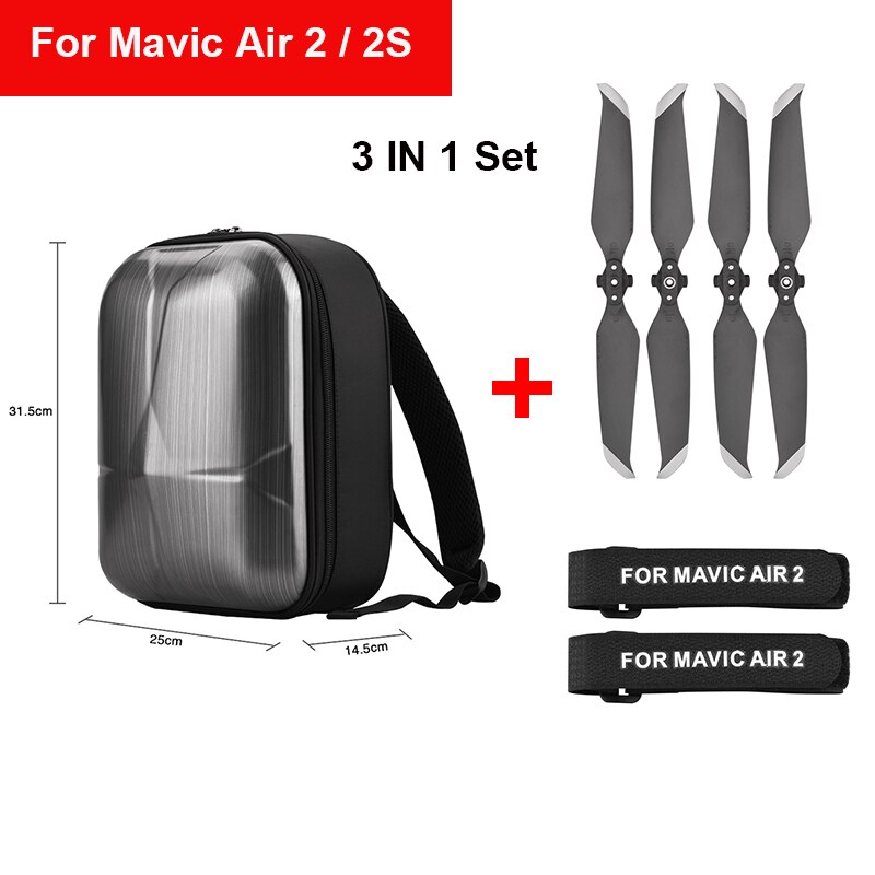 Reise Rucksack für DJI mavic Luft 2/2S Hartschalen-transportkoffer Wasserdichte Lagerung Schulter tasche für DJI Luft 2/2S Drohne Zubehör: schwer Hülse 3 in 1