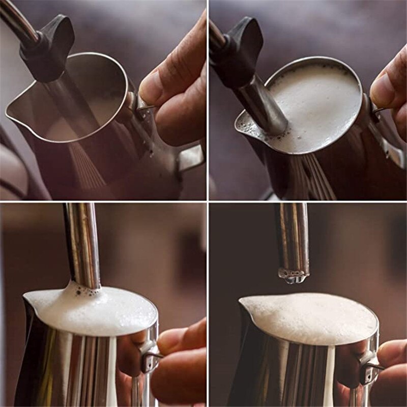 Milk Froth Pot-12oz/350ml Stainless Steel Coffee Tool Cup Creamer Frothing Pitcher for Espresso Coffee Latte Cappuccino Cups