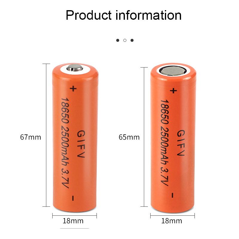 18650 Oplaadbare Batterijen 2200Mah Lithium Batterij 3.7V Hoge Capaciteit Power Koplamp Fan Platte Kop Zaklamp Voor Elektronica