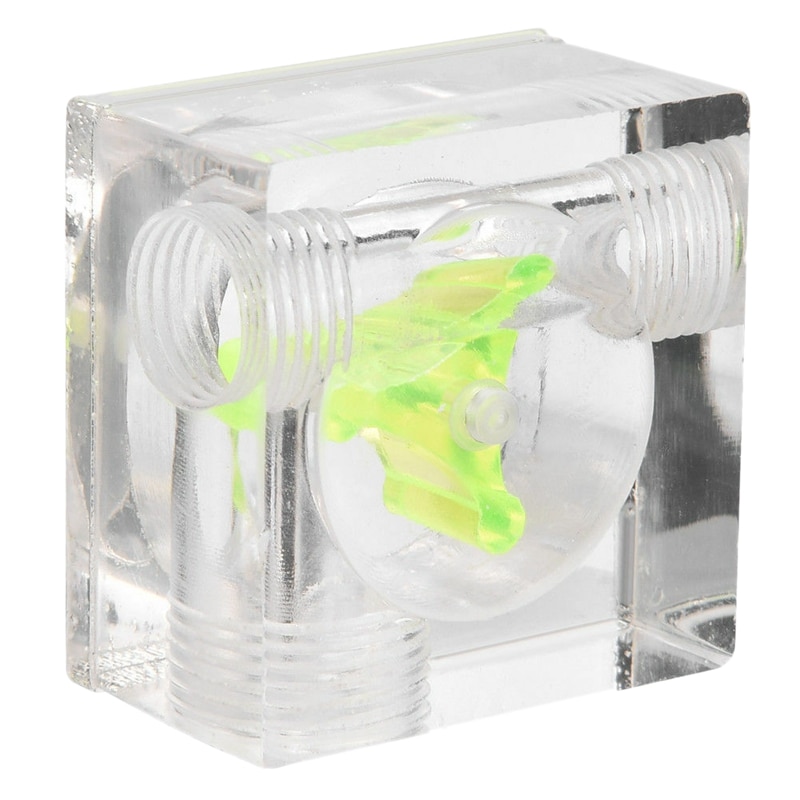 PC Water Cooling System Acrylic Three Way Visual Flow Indicator G1/4 Thread