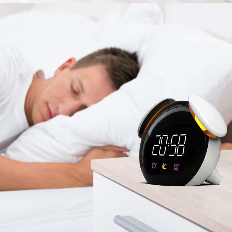 Colorful alarm clock smart electronic mini digital clock led watch watch small table clock luminous mute