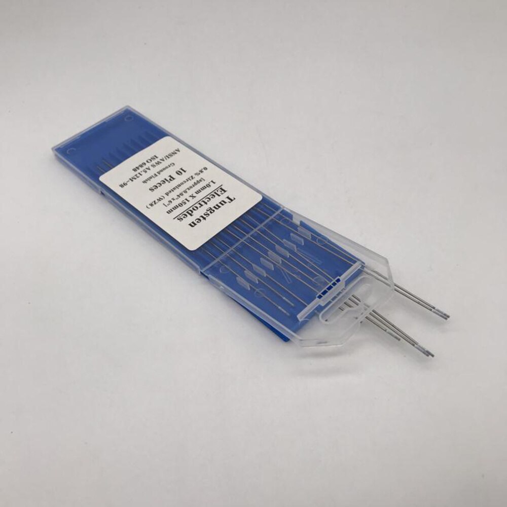 10 uds/1 bolsa TIG electrodos de tungsteno de soldadura 0.8% zirconiado WZ8 electrodos de tungsteno varillas de soldadura (1,0 MM x 150MM)