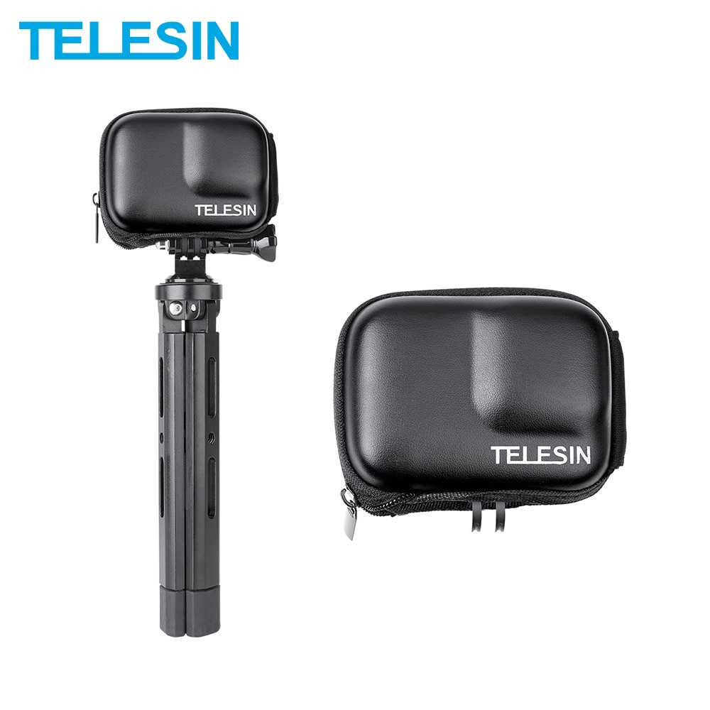 TELESIN For Go Pro Hero9 Mini Storage Protection Bag Half Open Quick Release Carrying Case for GoPro Hero 9 Black