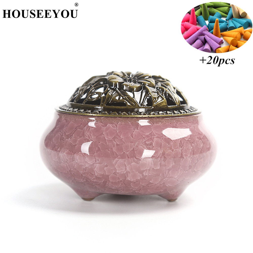 Duftlys aroma parfymekjegler spiralbrenner tårnlys velas røkelse røkelseskar komfyr ovn for hjemmekontor buddhistisk tempelbruk: Blå