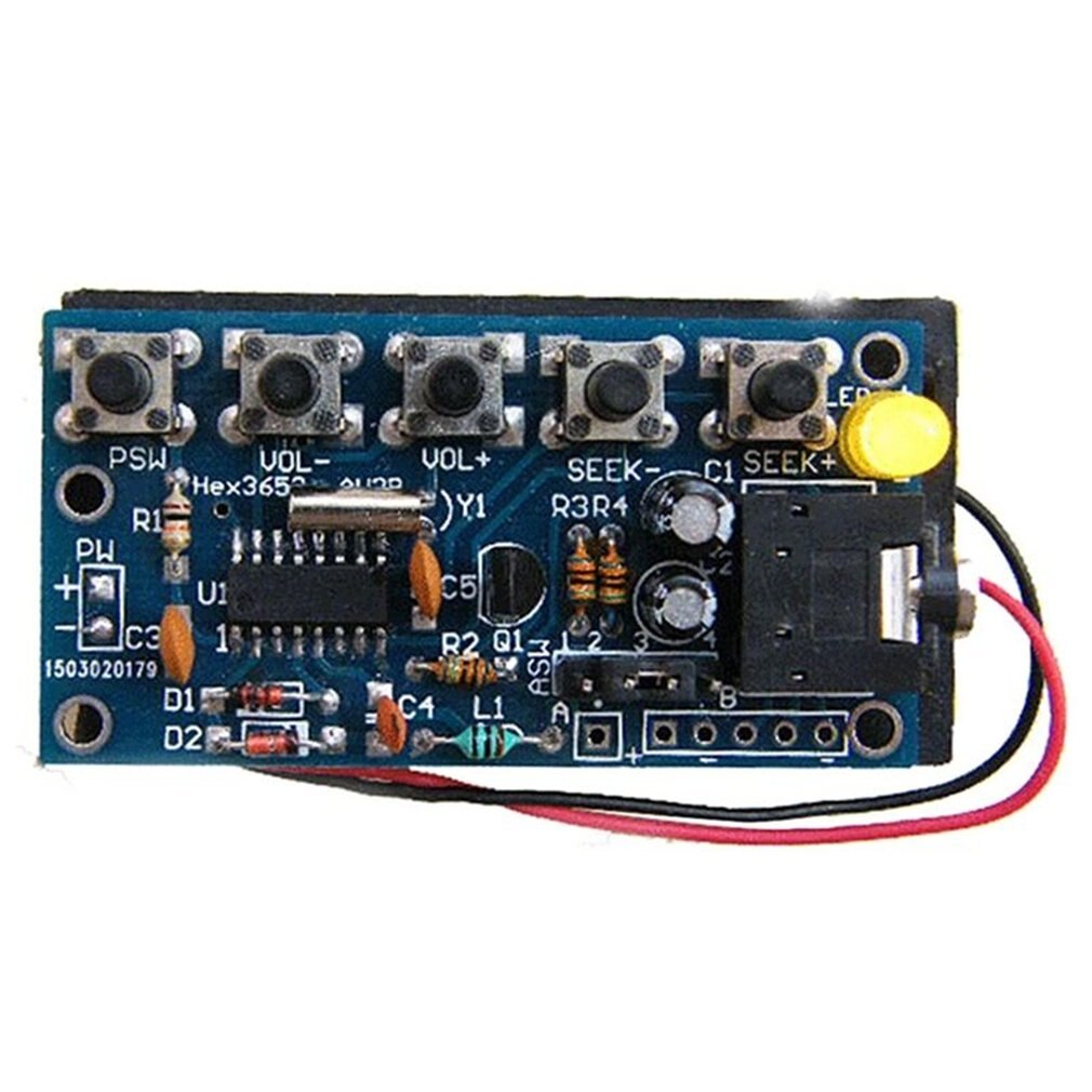 Wireless Stereo FM Radio Receiver Module PCB FM DIY Electronic Kits 76MHz-108MHz DC 1.8V-3.6V