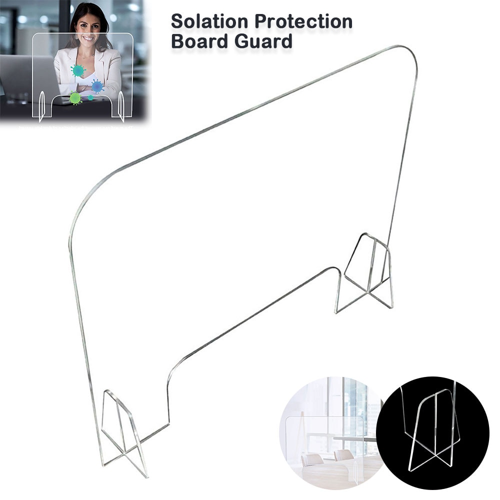 Acrylic Sneeze Guard Shield Clear Perfection Reception Side Safety Counter Transparent Height Protection Screen 40*40CM