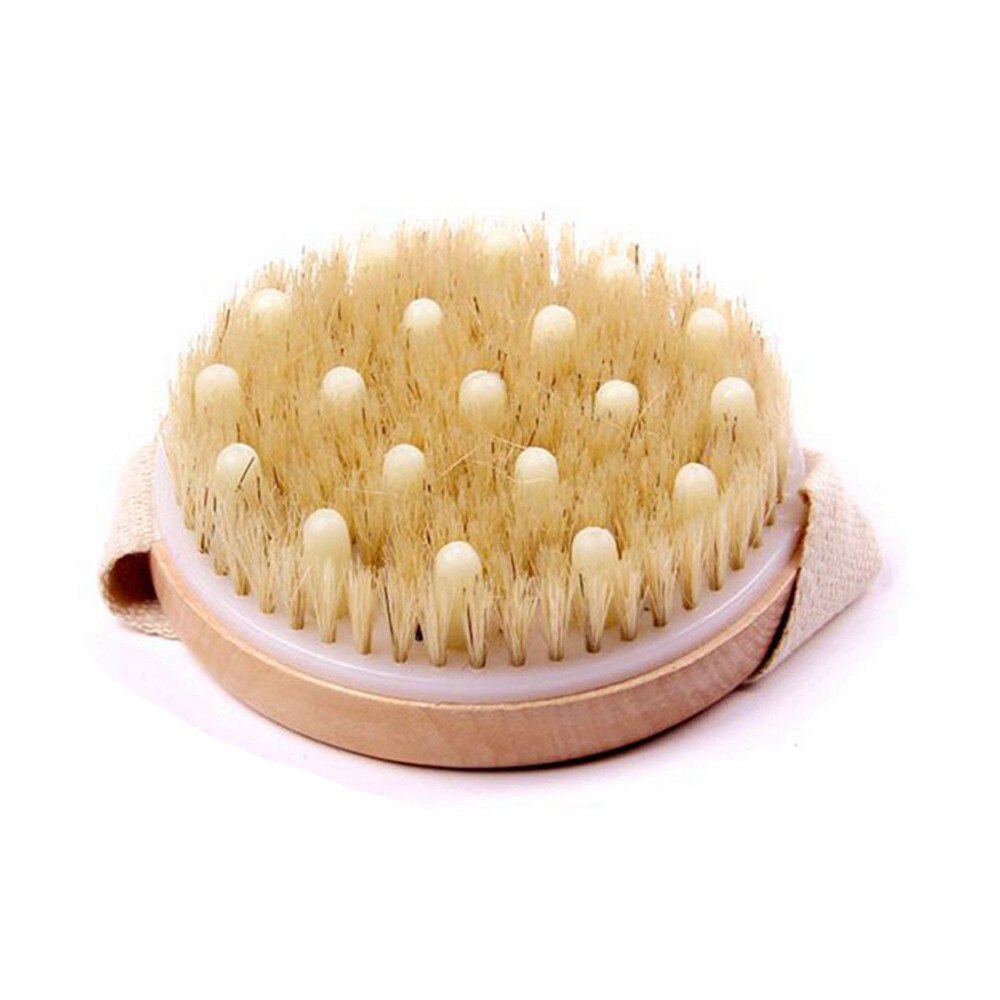 Cepillo de masaje cepillo para celulitis masajeador de espalda de limpieza Premium Cerda Natural de madera de baño ducha cuerpo piel seca, cepillo de Spa #40: Default Title