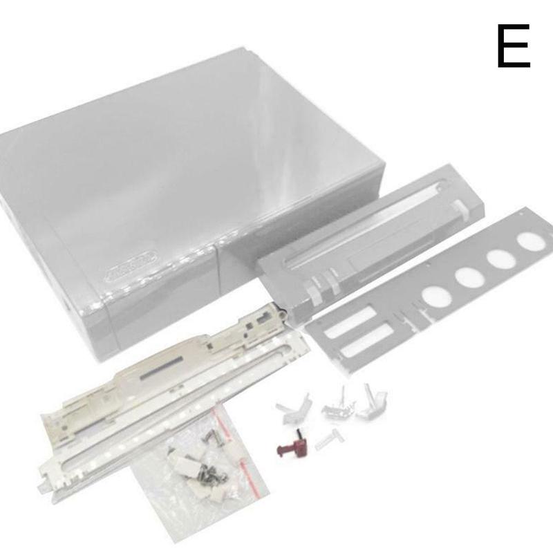 Fundas completas con botón para Wii, carcasa transparente, Shellsc, carcasa de repuesto para consola Wii: Grey