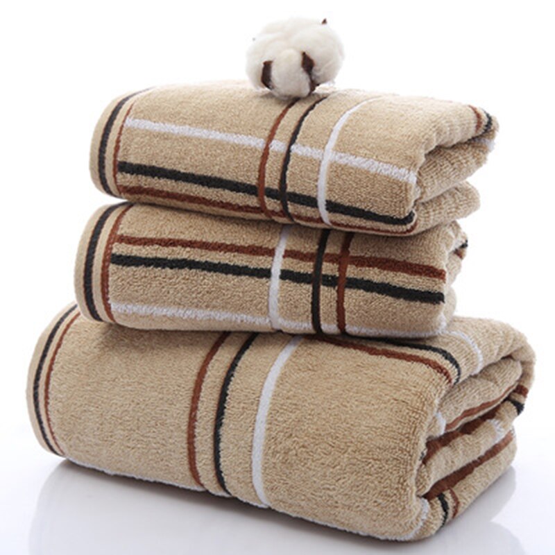 Handdoek Bad Hotel Speciale Zachte Handdoek Perfect Eenvoudige Plaid Handdoek Set (2 * Handdoek 1 * Badhanddoek) huishoudtextiel