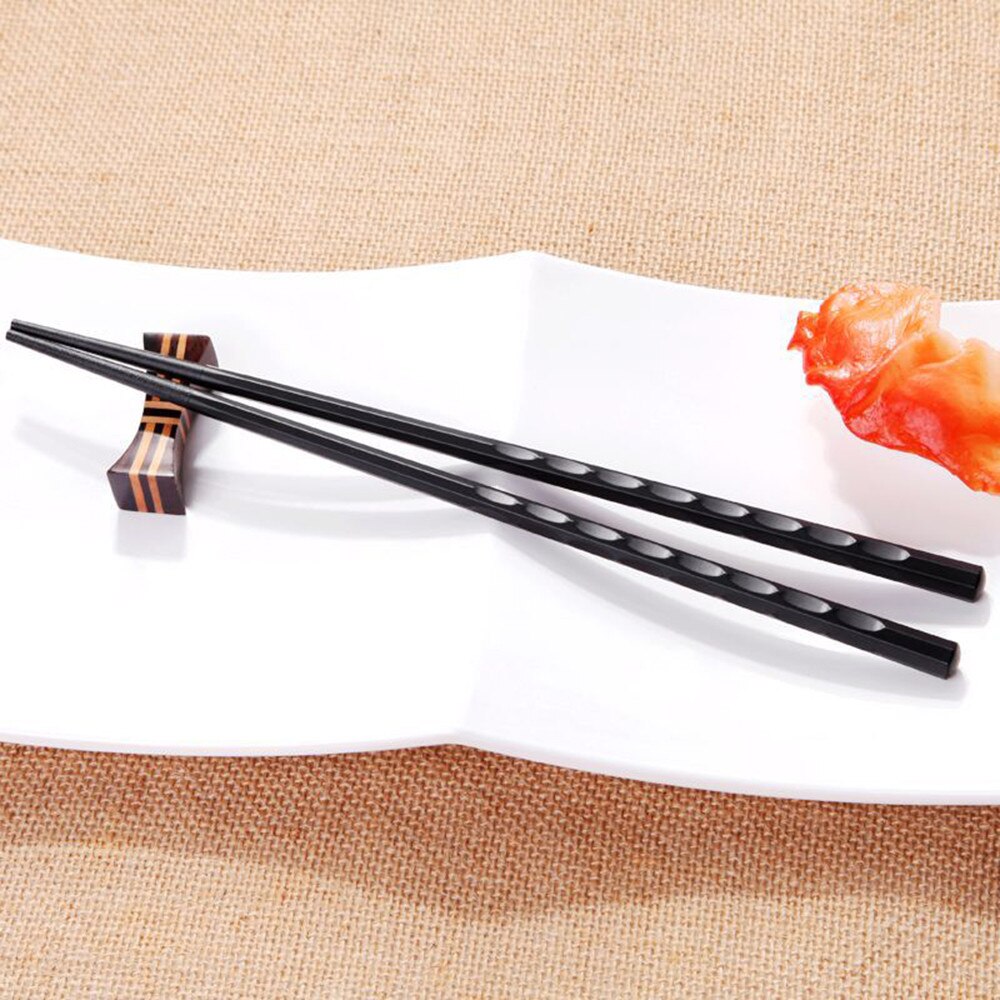 25# 1 Pair Japanese Chopsticks Alloy Non-slip Sushi Food Sticks Chop Sticks Chinese Reusable Chopsticks Tableware