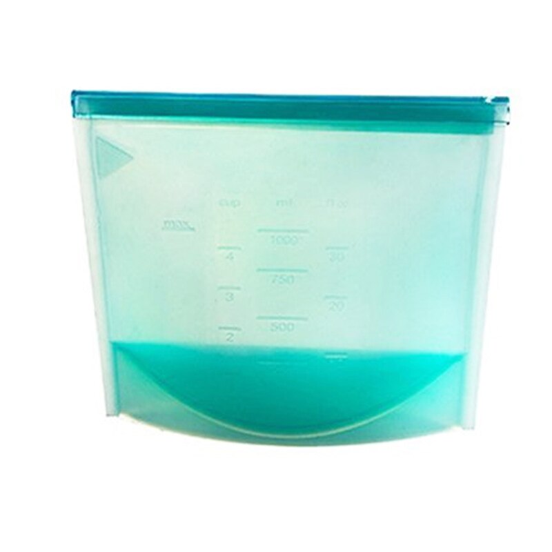 Bolsas reutilizables de silicona para alimentos al vacío, sellador de alimentos frescos, bolsas de almacenamiento de leche y fruta, nevera, bolsa organizadora para almacenamiento, 1000ml: No.3 / 1000ml