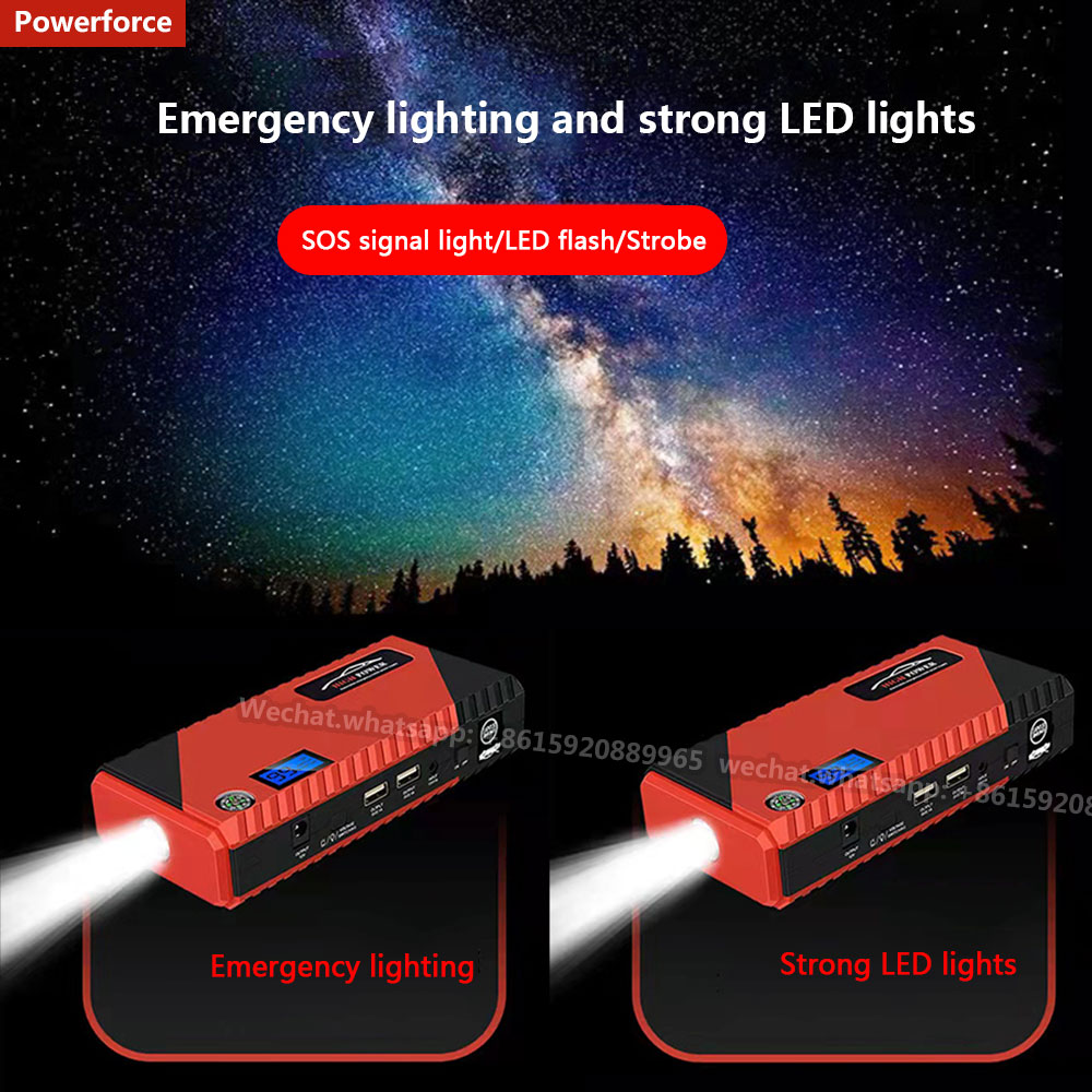1200a-fach starthilfe-powerbank für autos , 12v- fach starthilfe-booster-akku für autos , 16800 mah
