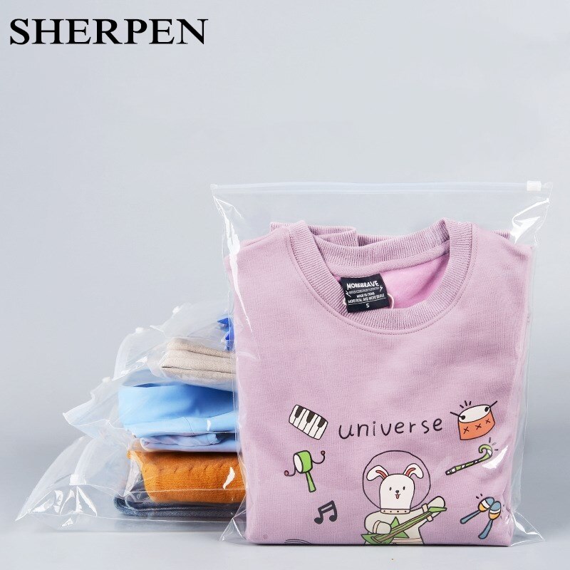 25pcs Plastic Storage Bag transparent Clear Zipper Seal Travel Bags Zip Lock Valve Slide Seal Packing Pouch Cosmetic Clothing