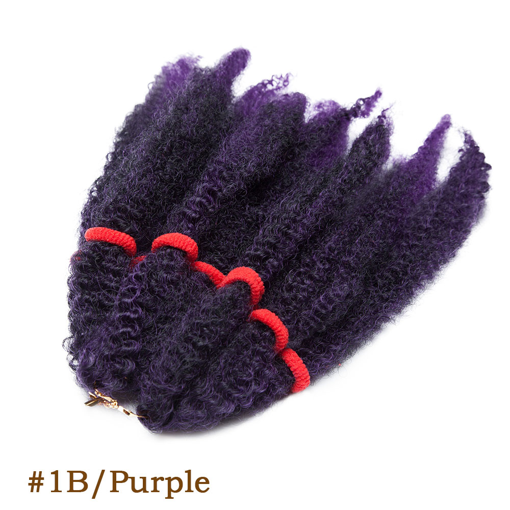 Afro Kinky Hair Pre Stretched Afro Kinky Twist Hair Braiding Hair Kinky Twist Crochet Braids Synthetic Hair Extensions For Women: #12