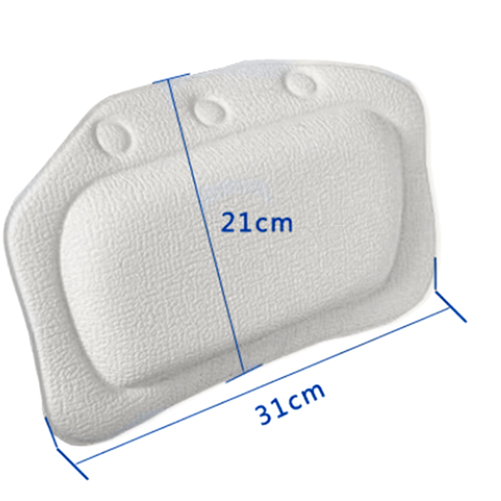Vandtæt blød pvc skum svamp badekar pude brusere spa bad puder nakkestøtte med sugekop nakke slappe af badeværelsesudstyr