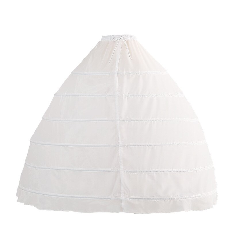 Plus Size Pettiskirt Super Puffy Trouwjurk Crinoline Trouwjurk Voering Bridal 6-Cirkel Fietstas Slip Jurk Voering