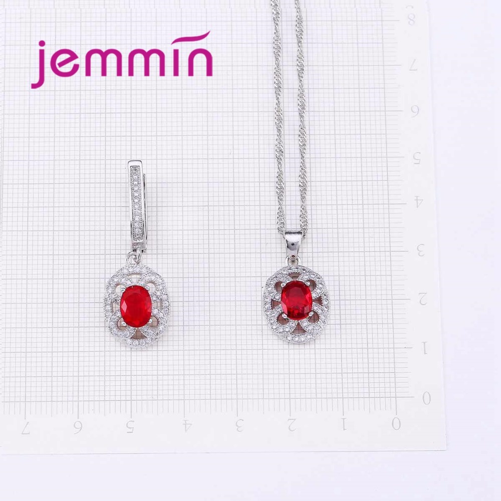 Fijne Bruiloft Sieraden Sets Voor Bruiden Vrouw 925 Sterling Zilveren Strass Ketting Oorbellen Engagement Sieraden Set