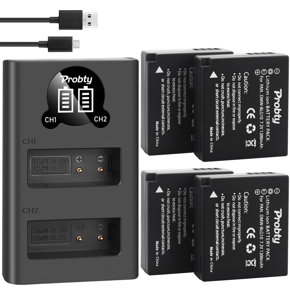 For Panasonic DMW-BLG10 DMW-BLE9 BLG10E Battery DMC-ZS60 DMC-ZS100 DMC-GX7 DMC-LX100 DMC-GF3 DMC-GF5 DMC-GF6, DMC-GX camera