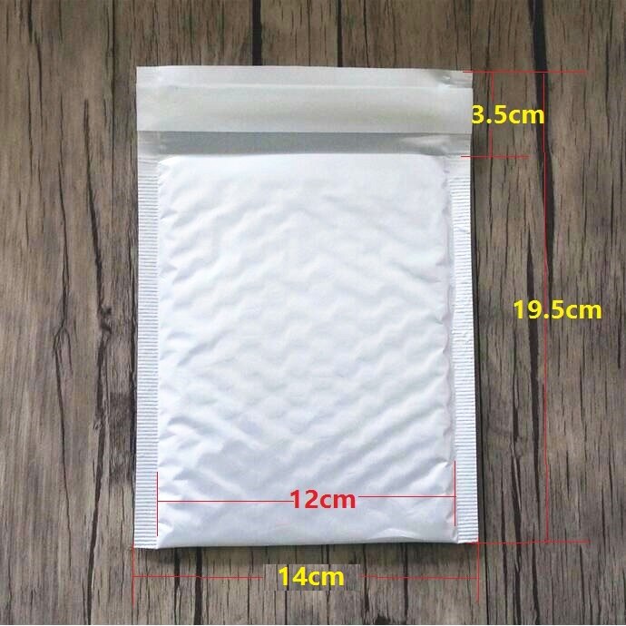 10pcs/lots Blank White Bubble Envelope Pearl Film clear Envelope Courier Bags Waterproof White Mailing Bag Packaging: 14x16cm
