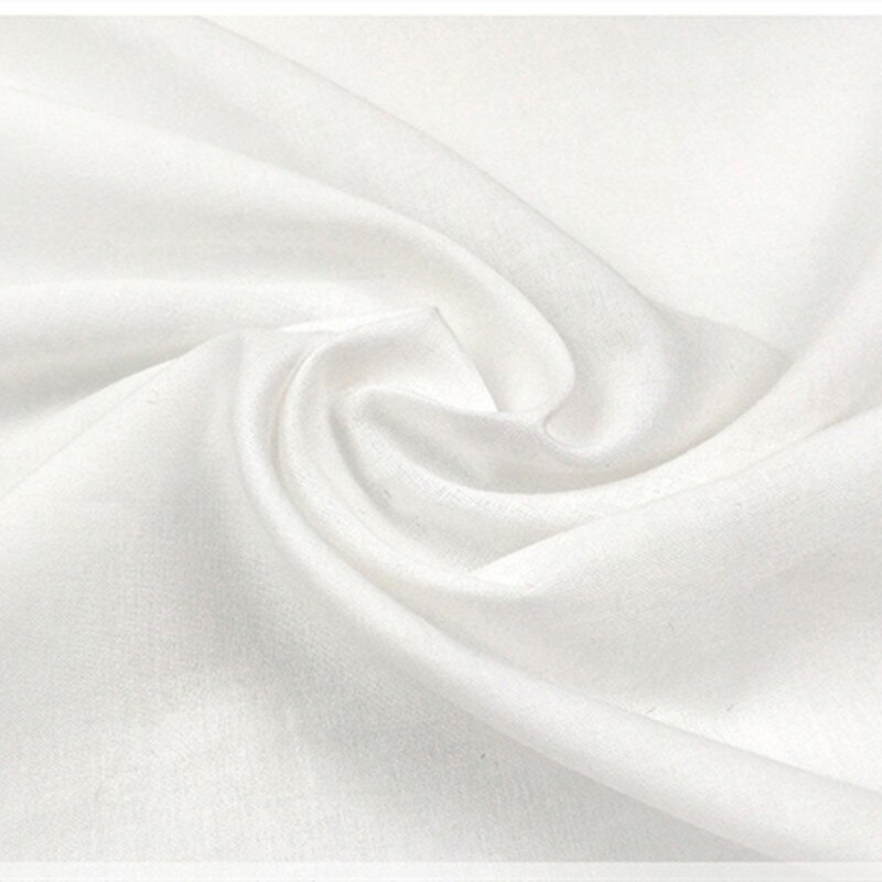 Half Meter White Fabric 100% Cotton Poplin Thin Fabric For Shirt Gallus Dress Lining T1403