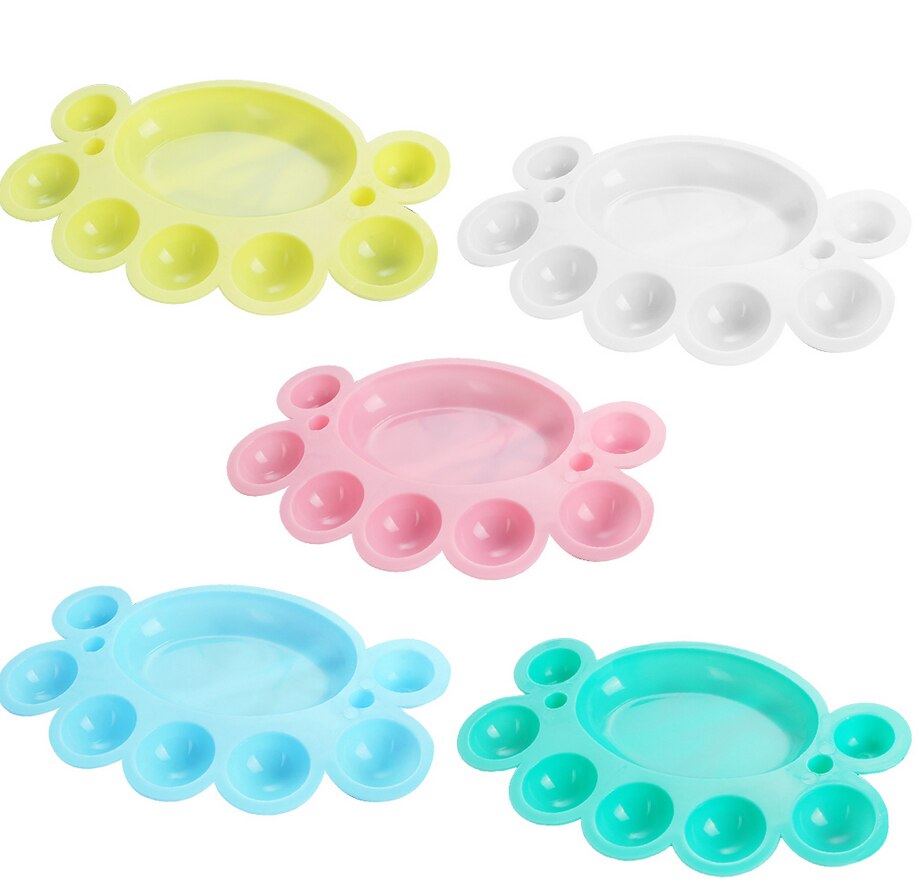 Kids Paint Tray Palette Plastic Foot Painting Palette DIY Paint Tray Children Amateur Craft Painter Art Supplies