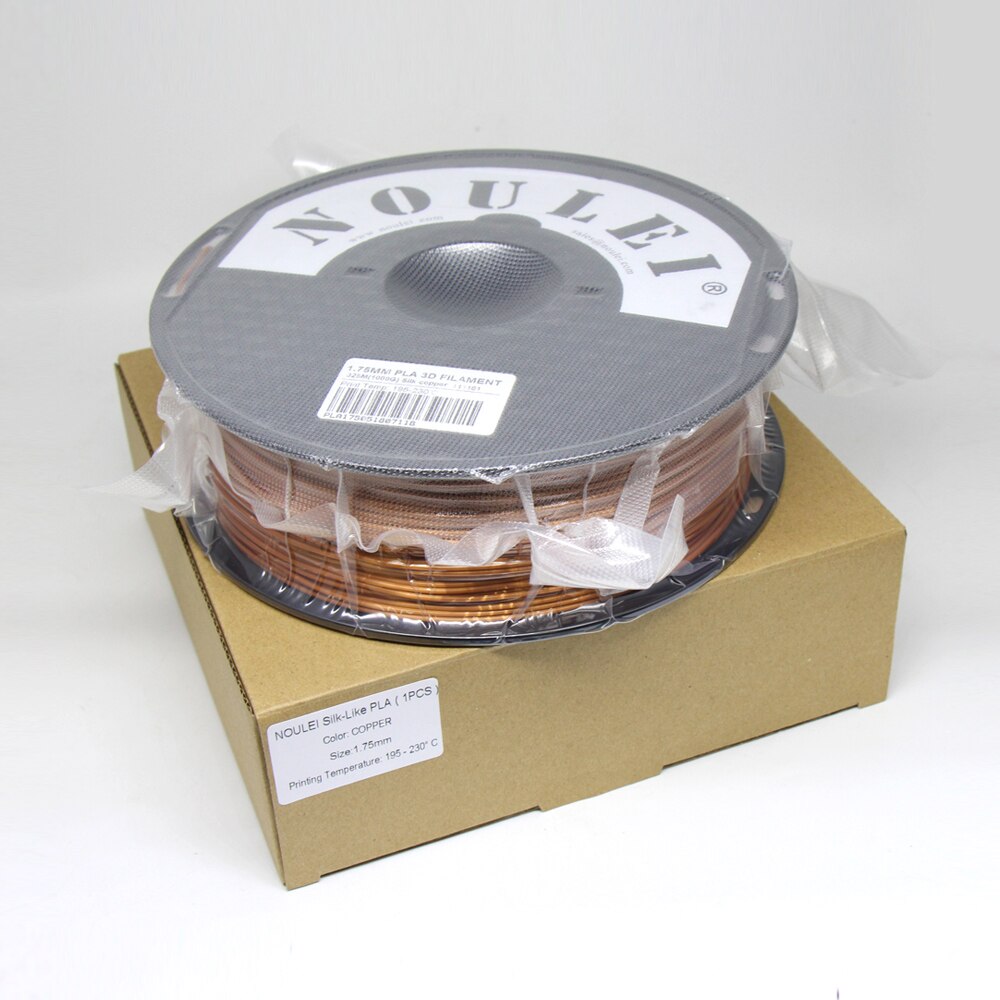 Noulei 3D Print Gloeidraad 1.75 Mm Pla Zijdeachtige Goud 0.5Kg Zijde Als Voelen Rijke Glans Koper Gouden Zilver 500G Printer Materialen