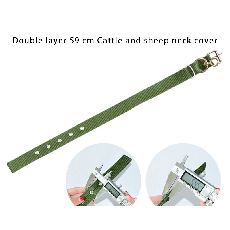 Uvey 2pcs large bundle Cattle Collars Wear-resistant Firm bundle Cattle Belt Thicken Tying cow Collar pasture tool: Double layer 59cm