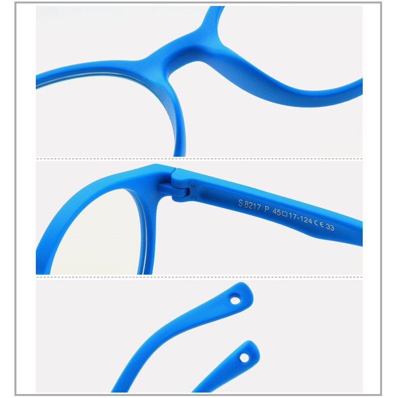 Round Glasses Kids Anti Glare Filter Children Eyeglasses Girl Boy Optical Frame Clear lenses UV400 Anti Blue Light Blocking