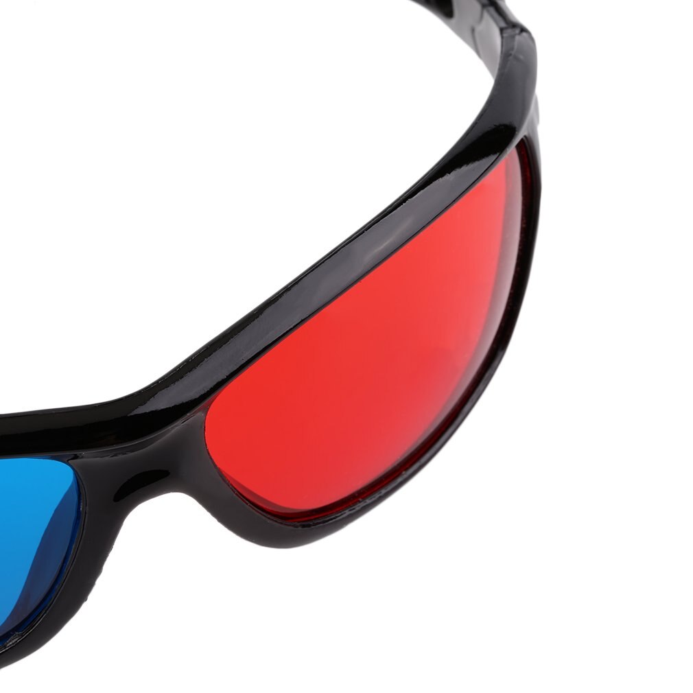 Universal 3d briller sort ramme rød blå 3d visoin glas til dimensionelle anaglyph film spil dvd video tv
