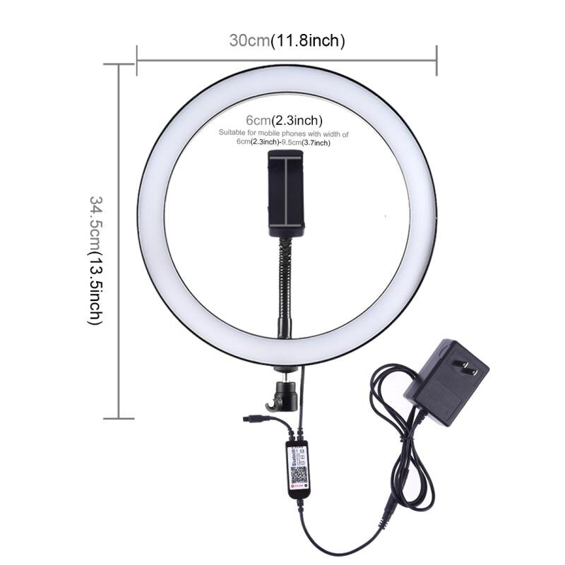 PULUZ Dimmable Color Fill Light Ring Light LED Ring Light RGBW Dimmable Lighting Kit For Makeup Camera Selfie Video Live: 05