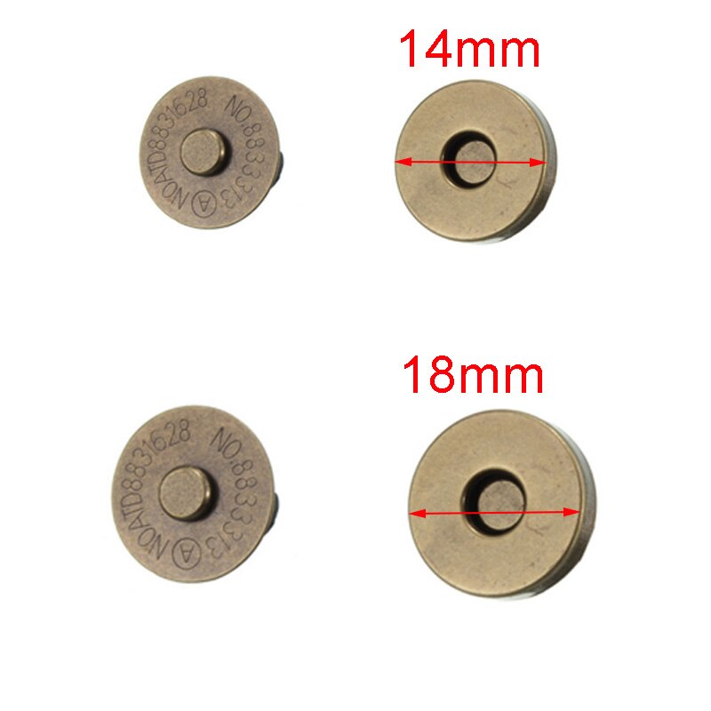 10 set/pak 14mm/18mm Sterke Magnetische drukknopen Sluitingen Knopen Voor Handtas portemonnee portemonnee