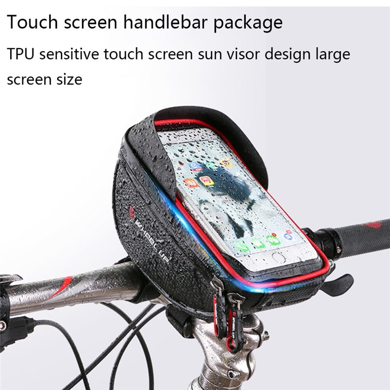 DOITOP 6.0 inch Fiets Waterdichte Mobiele Telefoon Bag Holder Motorcycle Mount voor Samsung Galaxy s8 plus/iPhone 7 plus/LG V20