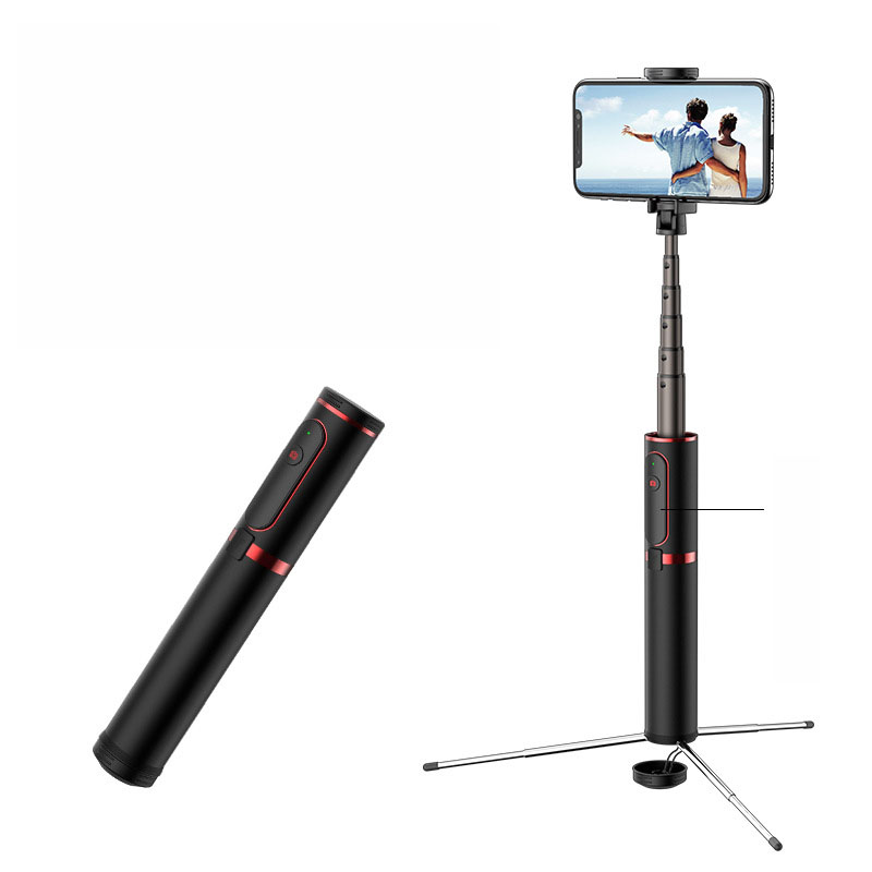 Stijl Duivel 201 Selfie Stok Bluetooth Afstandsbediening Verzonken Statief Selfie Stick Aluminium Materiaal