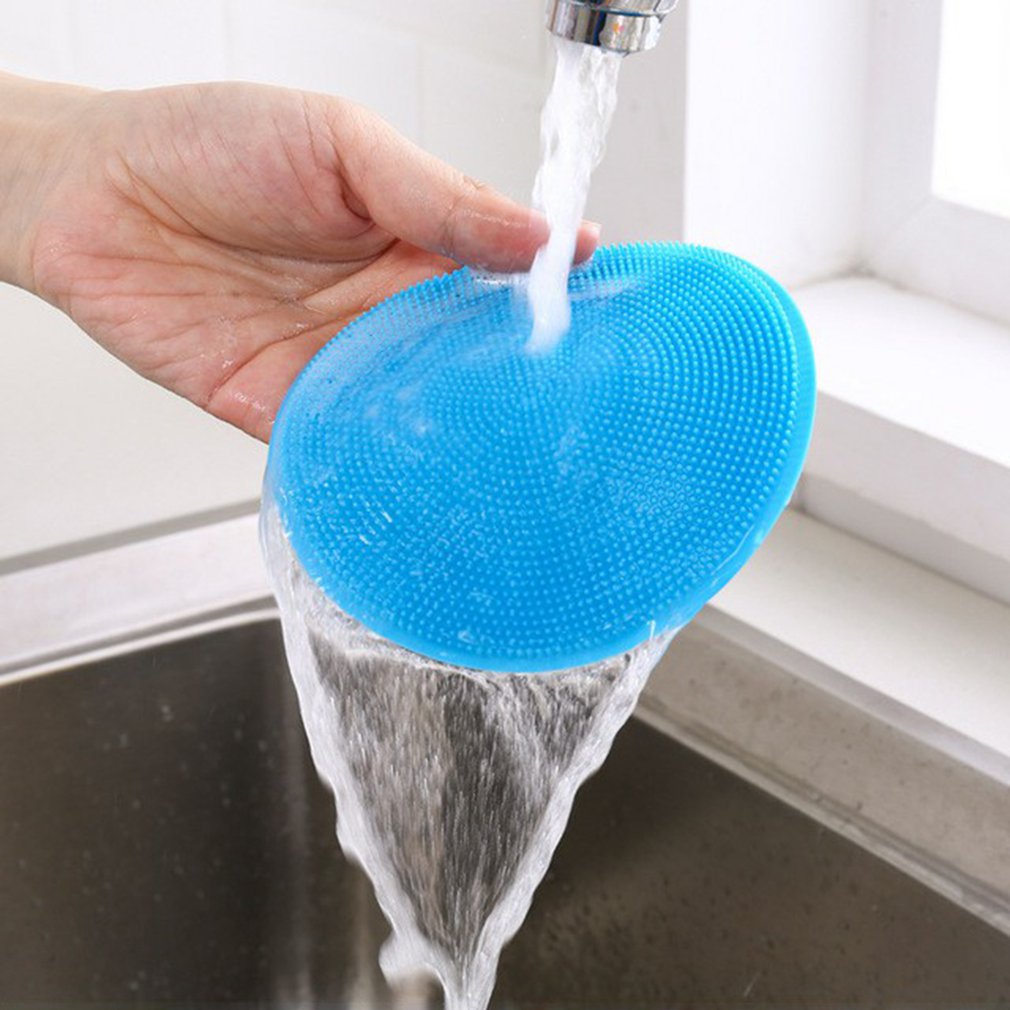 Multifunction Silicone Sponge Bowl Cleaning Brush Scouring Pad Silicone Dish Sponge Kitchen Pot Cleaner Tool