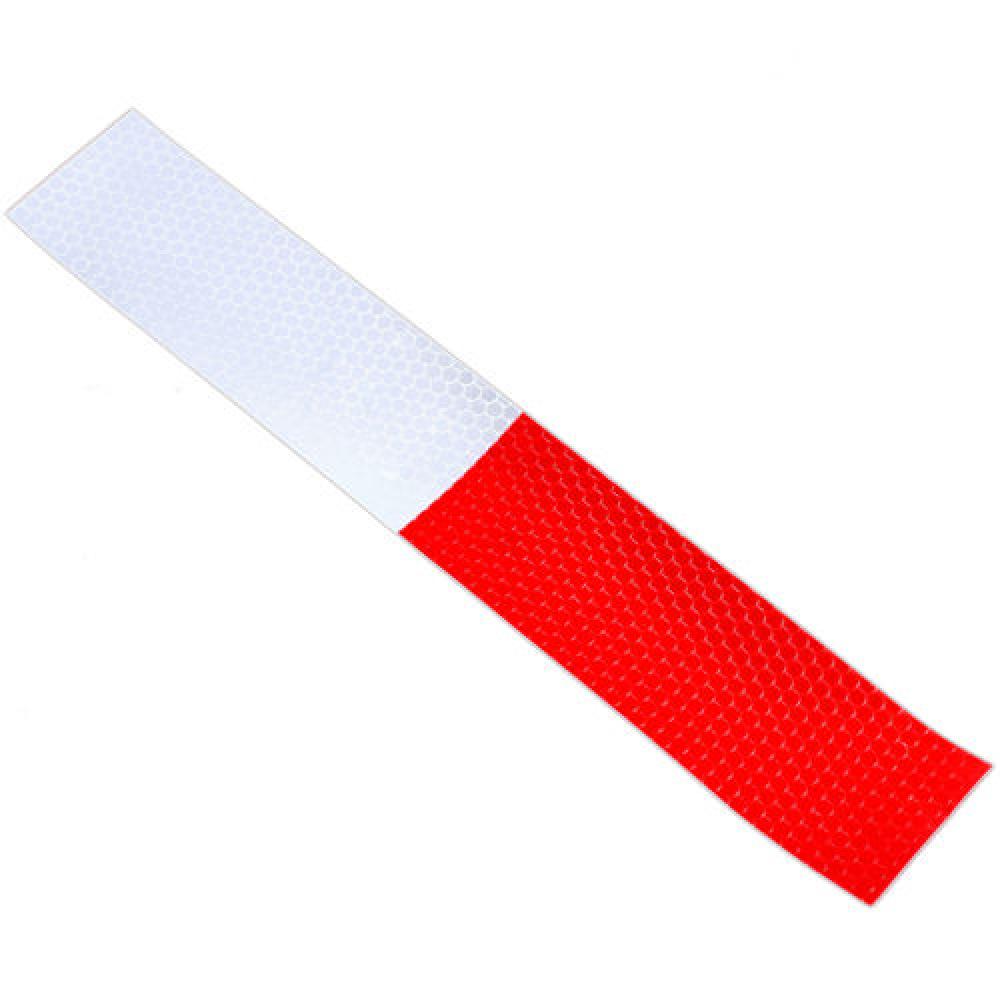 2PCS DIY Red-White Truck Safety Warning Night Reflective Strip Tape Stickers Safety Reflective Strips Car Universal Exterior Acc