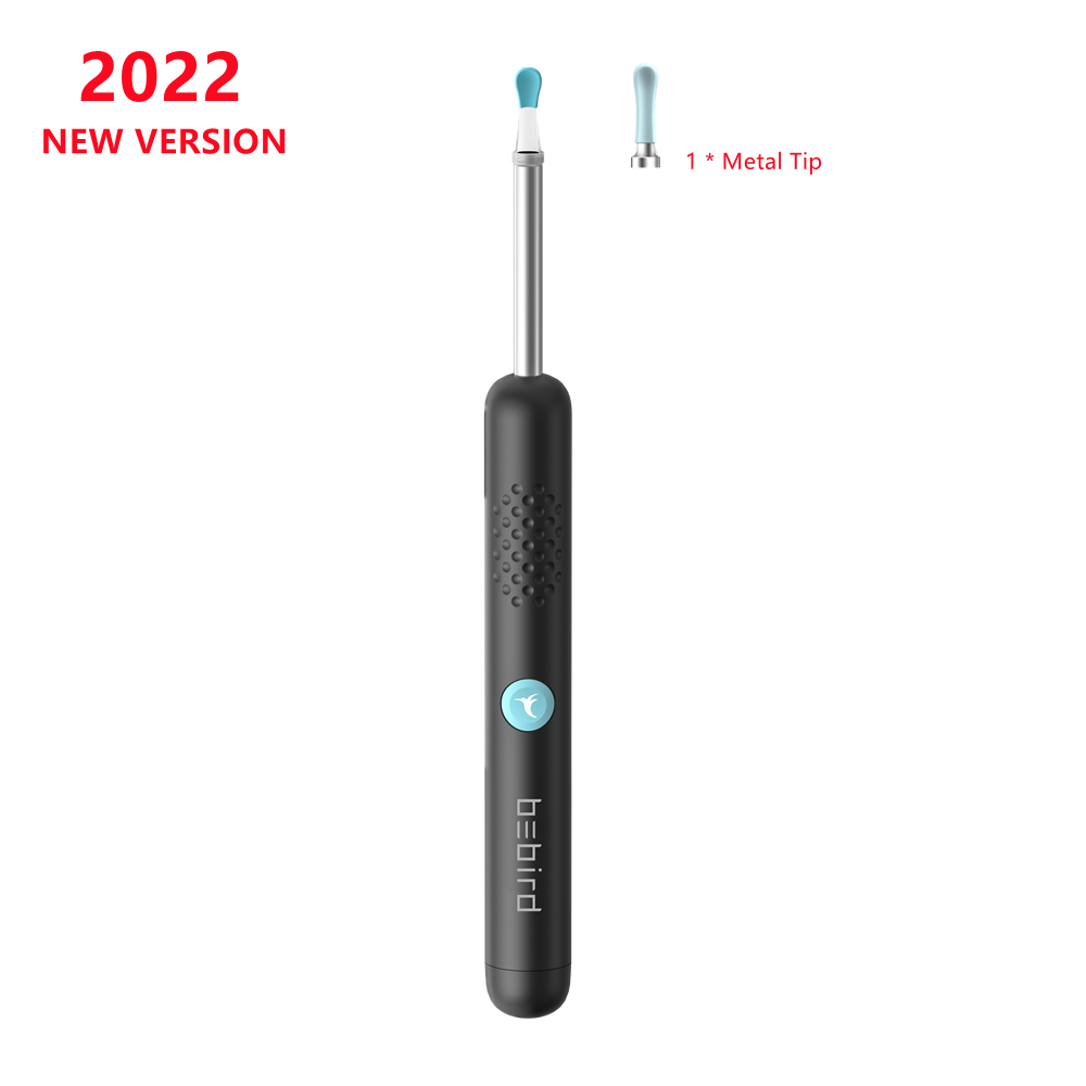 Xiaomi-endoscopio inteligente Bebird R1 R3, Mini cámara de otoscopio para el cuidado de la salud, limpiador de oídos, 300W: New R1 Black