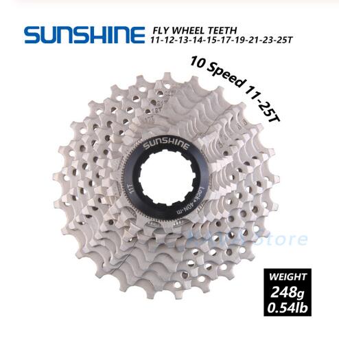 Rueda libre de bicicleta de carretera de sol 11-25/28/32/36T de acero para volante de bicicleta 8/9/10/11 S rueda libre de caset: 10 Geschwindigkeit 11-25T