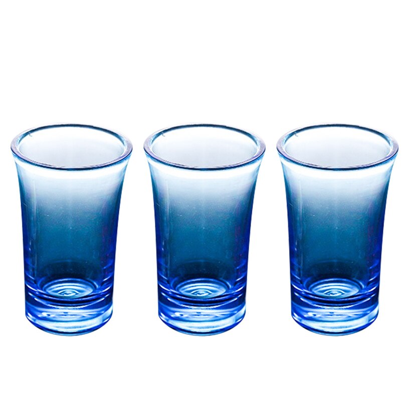 3PCS Water Bottle Coffee Cup Set Unbreakable Acrylic Stemless Wine Glasses and Water Tumblers Glass Cup Beer Tea Whiskey Glass60: Blue