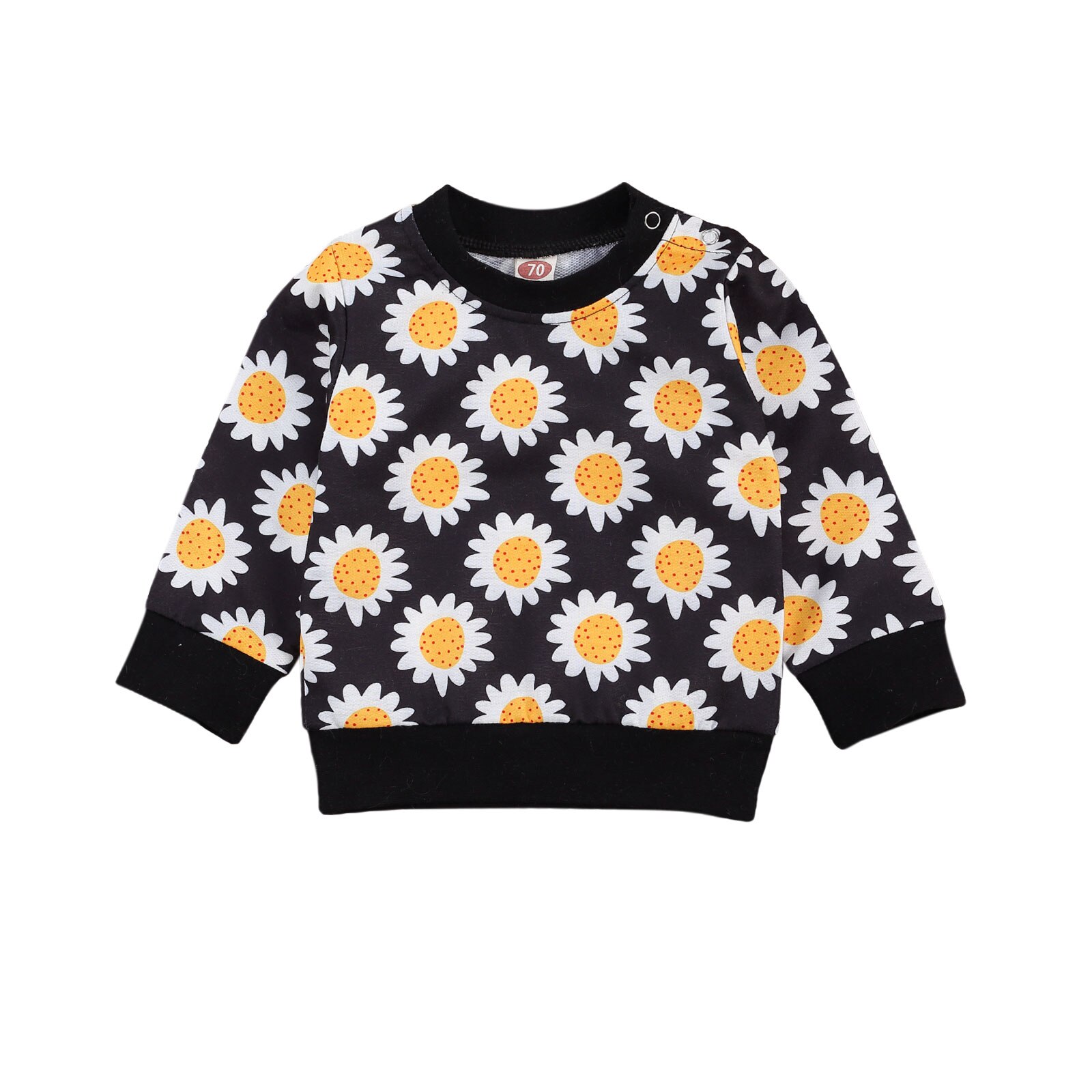 Sweats pour fille 0-24M bébé sweat tournesol hauts de noël pour filles enfants costume non défini bébé fille vêtements sweats à capuche: A / 18M