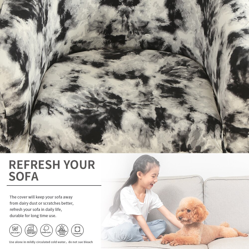 Elastisk sofa lenestol setetrekk beskytter vaskbart spandex møbler slipcover enkel å installere hjemmekaffe badekar 1 sete stoltrekk