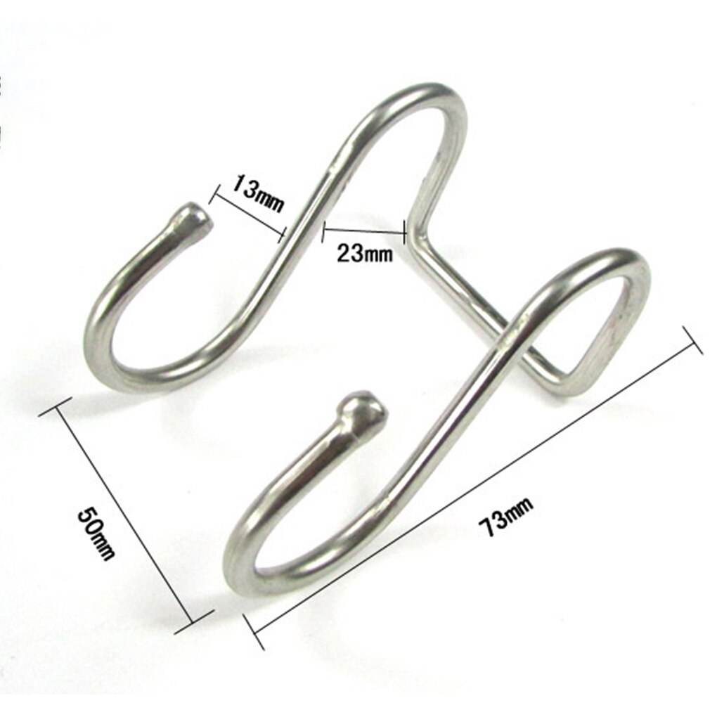 Stainless Steel Double S-Shaped Storage Hook for Bathroom Kitchen Wall Door Organizer Accessories