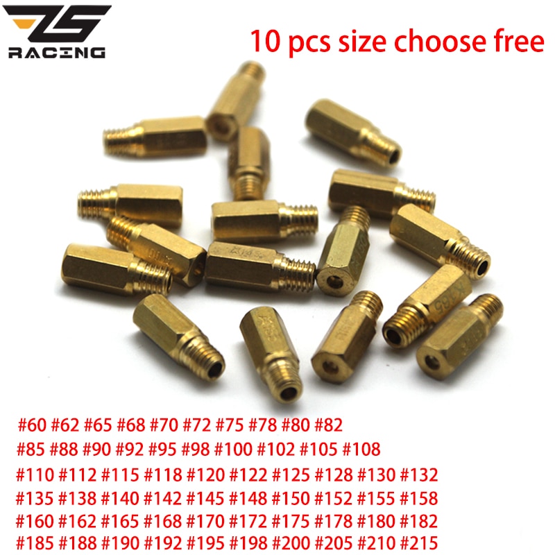 ZS Racing-carburador principal M5 para Keihin OKO/KOSO/PWK/BD/CRS/ FCR/FCR-MAX/PD/PE/ PJ/PWM, 10 Uds.