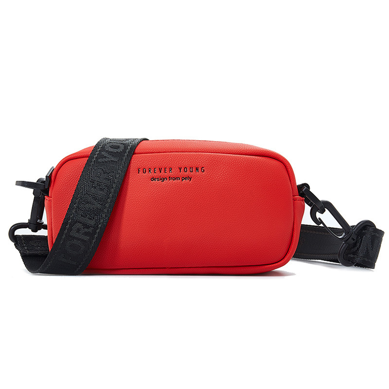 Slanke schoudertas dames multifunctionele borsttas rugzak dames leren merk crossbody messenger bag: Rood