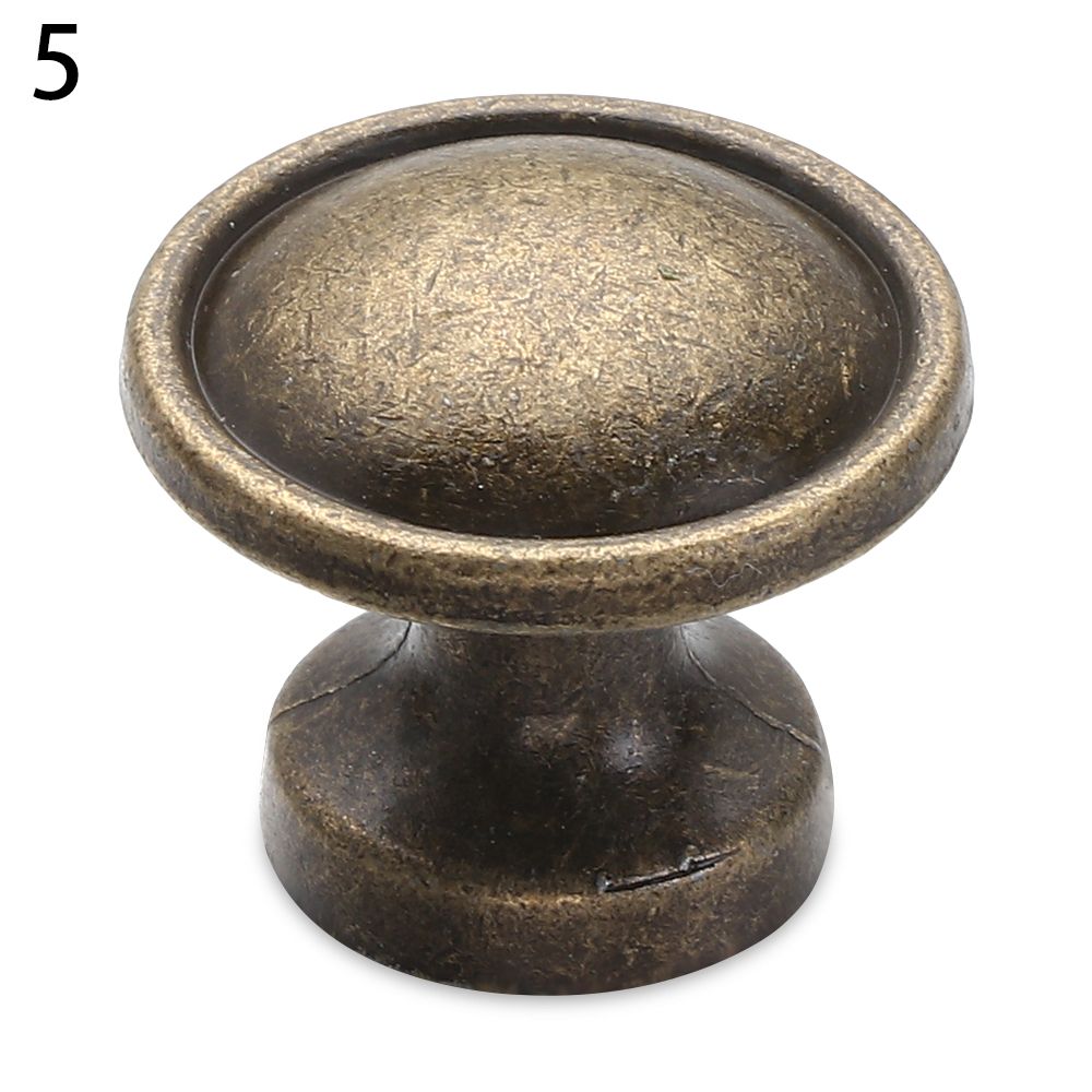 Boutons de poignée en forme de champignon Antique, rond, pour armoire, tiroir, armoire, vis, composant matériel de meuble de garde-robe, 1 pièce: 5