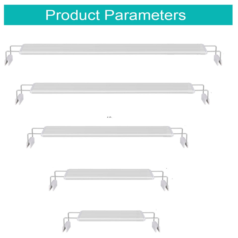 Super Slim LED Aquarium Lighting 8W-13W Aquatic Plant Lights with Extendable Waterproof Clip on Lamp For Fish Tank