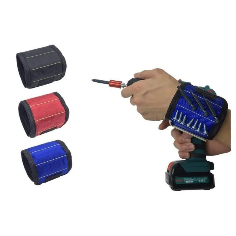 Bracelet magnétique pour maintenir les vis, les clous, les forets, les ceintures porte-outils de poignet avec aimants puissants, organisateur de boîte à outils