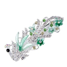 5 colori alla moda barrette di pavone fiore di cristallo forcine copricapo per capelli donna accessori per capelli da sposa romantici